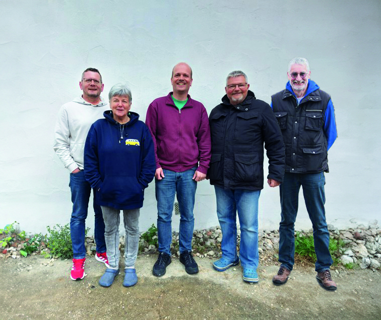 Der neue Vorstand 2025:  Steffen Menzel, Michaela Fehling, Daniel Kammel, Hajo Giesecke, Peter Leiser  (von links nach rechts)